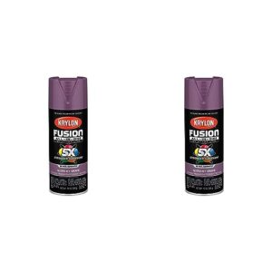 krylon k02709007 fusion all-in-one spray paint for indoor/outdoor use, gloss icy grape purple, 12 ounce (pack of 2)
