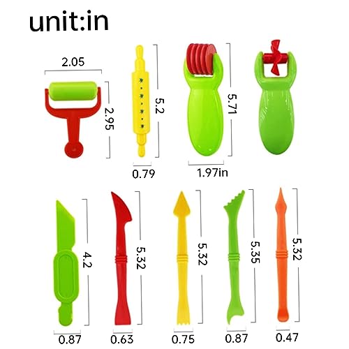 Clay Dough Tool Kit Plastic Playdough Tool Set for Kid Dough Roller Cutter Set as Educational Toy Clay Molds