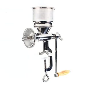 Manual Grain Mill Stainless Steel Grinder Grains, Professional Hand Operated Grain Grinder Maker, Coffee Grinder Hand Crank, Manual Coarse Grinding Tools For Rice, Spices, Pepper And Corn Beans