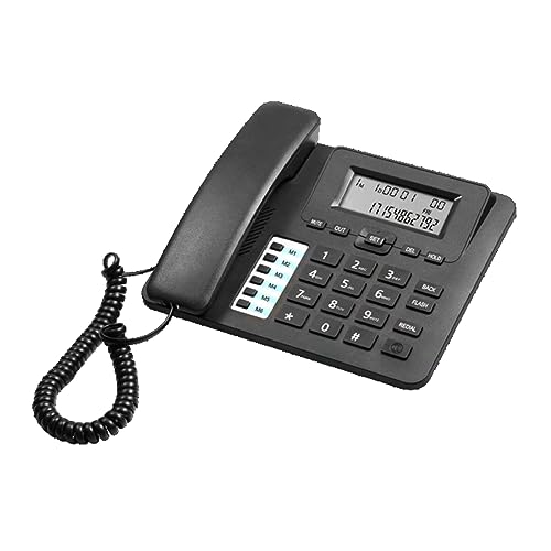 Caller Display Telephone Hands Free Calling Corded Landline Phone Adjustable Landline Telephone for Home Office Hotel Landline Phone for Seniors Answering Machine