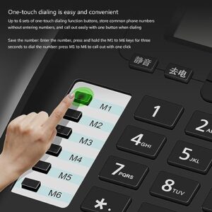 Caller Display Telephone Hands Free Calling Corded Landline Phone Adjustable Landline Telephone for Home Office Hotel Landline Phone for Seniors Answering Machine