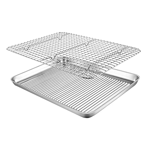 TEMKIN 1 Set Household Stainless Foods Supply X Camping Heavy Half Resistant Crispy Bread Home of Accessory for Rack Oven- Plate Oven Duty Toaster Warp Cooling Grill Kitchen - Plate