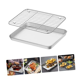 TEMKIN 1 Set Household Stainless Foods Supply X Camping Heavy Half Resistant Crispy Bread Home of Accessory for Rack Oven- Plate Oven Duty Toaster Warp Cooling Grill Kitchen - Plate