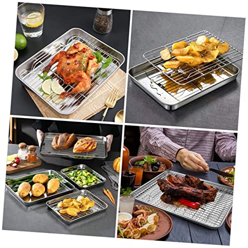 TEMKIN 1 Set Household Stainless Foods Supply X Camping Heavy Half Resistant Crispy Bread Home of Accessory for Rack Oven- Plate Oven Duty Toaster Warp Cooling Grill Kitchen - Plate