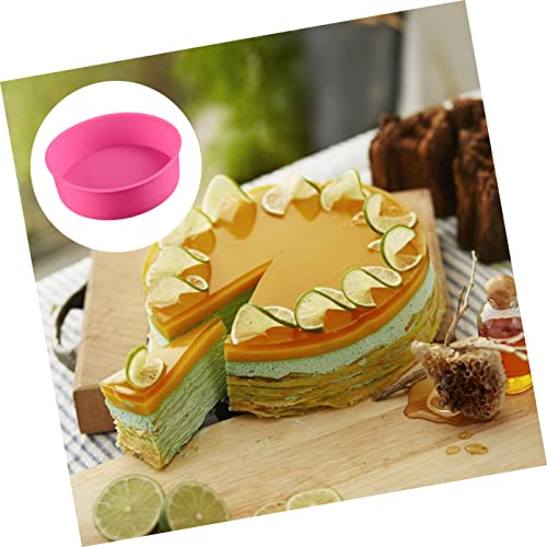 Temkin Baking Random Bakeware Wedding Making Stick Inch Non Non-Stick Supplies Birthday Anniversary Dog Tray Accessories for Pan Reusable Color Hot Kitchen Pancake Bread Silicone Plate