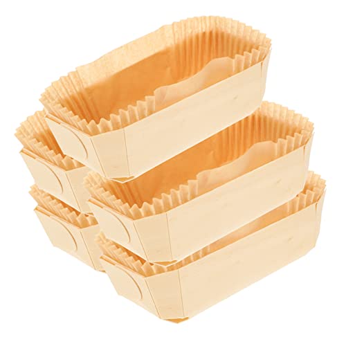 Temkin Loaf Bake 1 set Cake Baking Kitchen Multi-function Heat-resistant Bakery Home Wood Wooden Practical Bread DIY Household Rectangular Food Pan Liner Loaf Toast of Molds Tray Bread Baking Plate