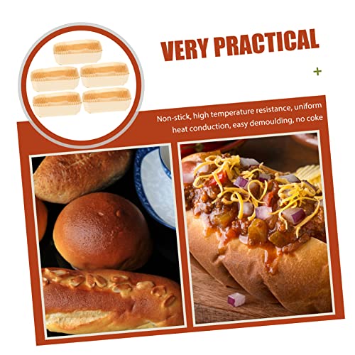 Temkin 3 sets Pan Bakery Supply Wooden Cake of Loaf Baking Toast Practical Kitchen Paper DIY Liner Tray Heat-resistant Household Mold Molds Rectangular Multi-use Home Food Wrapping Bread Plate