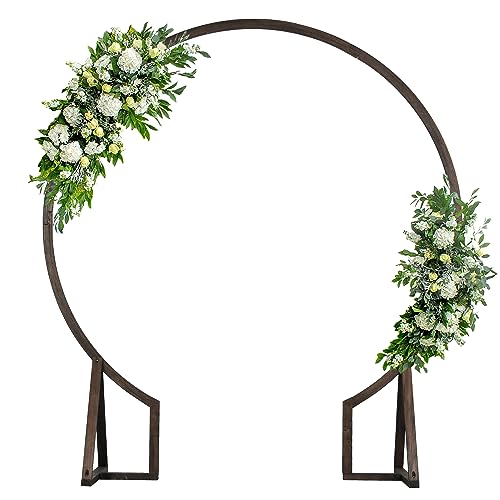 YITAHOME 7.2FT Large Solid Wood Wedding Arch, Exquisite Wedding Arches for Ceremony, Wedding Arch Stand for Indoor Outdoor, Balloon Arch Stand for Proposal Birthday Parties, Valentine Decor