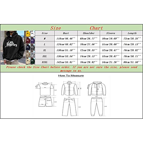 Mens Letter Graphic Hoodies Drawstring Pocket Pullover Sweatshirt Mens Hoodies Pullover Black