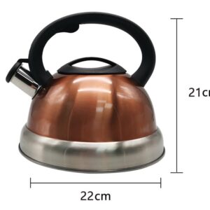 Stove Top Kettle Whistling Tea Kettle 3L Whistling Teapot Stovetop Tea Kettle Stainless Steel Water Boiling Teapot Cool Handle Kettle Kitchen Kettle Stovetop Tea Kettle Stovetop (Color : B, Size : 3