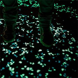 lnatovi 120pcs garden glow rocks - outdoor glow in the dark rocks - luminous stone for lawn,bonsai,patio,walkwa (multi)