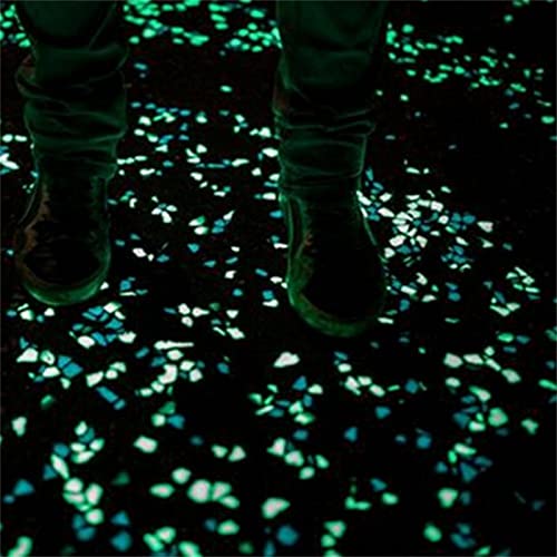 LNATOVI 120PCS Garden Glow Rocks - Outdoor Glow in The Dark Rocks - Luminous Stone for Lawn,Bonsai,Patio,Walkwa (Multi)