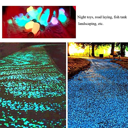 LNATOVI 120PCS Garden Glow Rocks - Outdoor Glow in The Dark Rocks - Luminous Stone for Lawn,Bonsai,Patio,Walkwa (Multi)