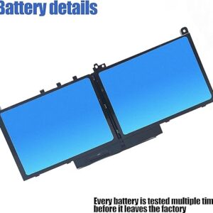 JGTM J60J5 Laptop Battery for Dell Latitude E7470 E7270 Compatible with Battery Type 7.6V 55Wh 7200mAh 4-Cell P61G001 P26G001 0J60J5 0MC34Y MC34Y R1V85 GG4FM 0GG4FM WYWJ2 1W2Y2 242WD R97YT NJJ2H