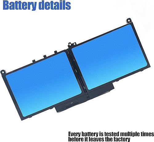 JGTM J60J5 Laptop Battery for Dell Latitude E7470 E7270 Compatible with Battery Type 7.6V 55Wh 7200mAh 4-Cell P61G001 P26G001 0J60J5 0MC34Y MC34Y R1V85 GG4FM 0GG4FM WYWJ2 1W2Y2 242WD R97YT NJJ2H