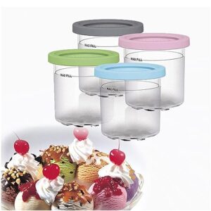 REMYS Creami Containers, for Creami Ninja Ice Cream Containers,16 OZ Ice Cream Pint Containers Safe and Leak Proof Compatible NC301 NC300 NC299AMZ Series Ice Cream Maker