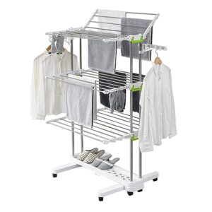 gaenza multifunctional clothes drying rack mobile landing folding stainless steel double pole lifting drying rack drying rack storage indoor and outdoor simple