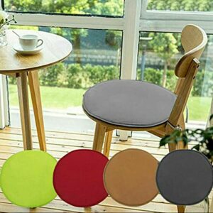 Indoor Outdoor Round Chair Cushions Set of 2, Home Fashions Outdoor Round Reversible Seat Cushion, Non Slip Circle Stool Chair Pads with Ties, Garden Patio Home Kitchen Furniture (Brown, 15inch*2Pcs)