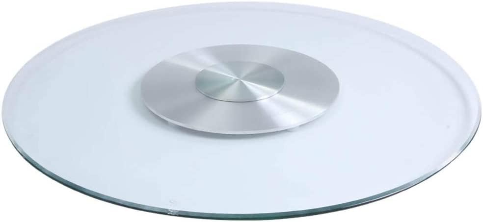 Turntable Glass Turntable Clear Round Rotating Food Tray, Lazy Susan Turntable for Dining Table, Daily Household, Hotel, Walkway Snack Booth, Teahouse Use Lazy Susan Turntable (Color : Transparent,