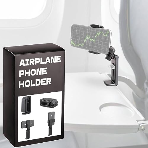 kolodosa Airplane Phone Holder Travel Essentials Accessories Cruise car Mount Cell Stand air Plane Table seat Desk Flight Vacation Size Golf cart Universal Hands Free