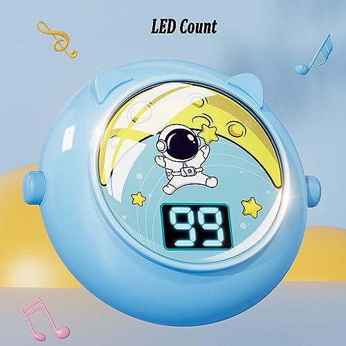 Kids Touch High Jump Voice Counter, Adjustable Height Training Device, LED Digital Display Count, Touch Counter Device for Kids Children (Color : Blue 2)