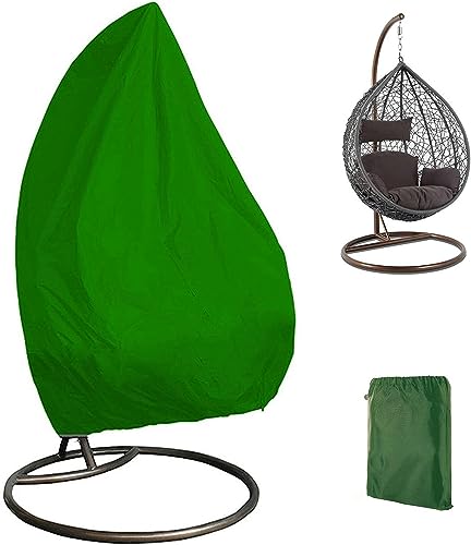 Patio Hanging Egg Chair Cover with Drawstring, Garden Swing Chair Covers 210D Oxford Waterproof Windproof Anti-UV Outdoor Furniture Protector