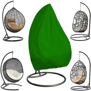 Patio Hanging Egg Chair Cover with Drawstring, Garden Swing Chair Covers 210D Oxford Waterproof Windproof Anti-UV Outdoor Furniture Protector