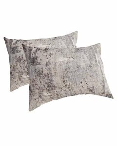 edwiinsa beige wall pillow covers king standard set of 2 bed pillow, farmhouse vintage shabby wall abstract art plush soft comfort for hair/skin cooling pillowcases with envelop closure 20''x36''