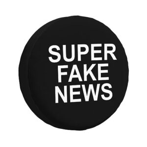 super fake news,funny tire cover universal fit spare tire protector for truck suv trailer camper rv