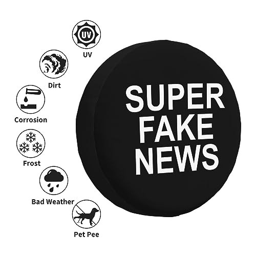 Super Fake News,Funny Tire Cover Universal Fit Spare Tire Protector for Truck SUV Trailer Camper Rv