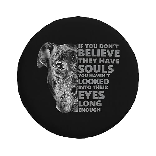 I Love Pitbull Dog,Funny Tire Cover Universal Fit Spare Tire Protector for Truck SUV Trailer Camper Rv