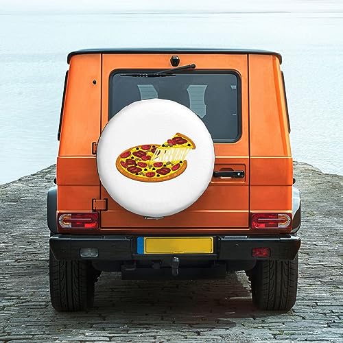 Pizza Slice Pepperoni,Funny Tire Cover Universal Fit Spare Tire Protector for Truck SUV Trailer Camper Rv