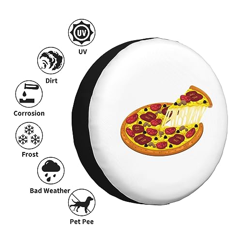 Pizza Slice Pepperoni,Funny Tire Cover Universal Fit Spare Tire Protector for Truck SUV Trailer Camper Rv