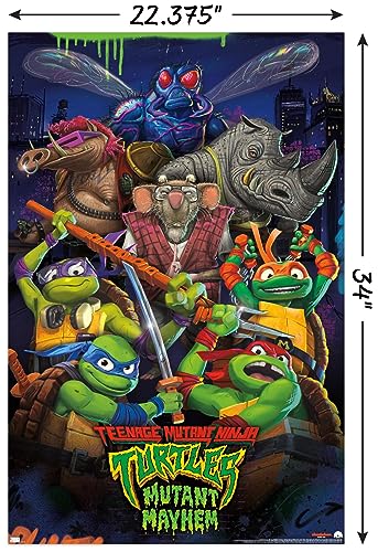 Trends International Teenage Mutant Ninja Turtles: Mutant Mayhem - Group Wall Poster, 22.37" x 34.00", Unframed Version