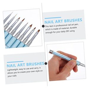 Beavorty 8pcs Set nail art brush set nail liner nail drawing pen DIY nail brush nail drawing brushes nail detail brush nail polish brush UV gel brush nails kit nail art pen 3d fan gradient