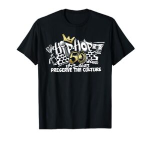 50 years hip hop preserve the culture 50th anniversary t-shirt