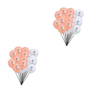 abaodam 40 pcs kit for decor white rose ballons & garland decoration latex engagement mrs to mr printed gold letters day valentines letter decorative balloons wedding and party