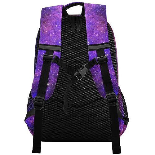 Sletend Teenage Girl’s Boy’s Backpack Middle School Student Bookbag Starry Sky Outdoor Daypack with Reflective Stripes, Large Capacity Printed Children's Backpack Student School Bag