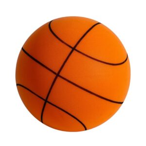 Silent Basketball, 2023 Newest Foam Basketball Indoor Training Ball, Uncoated High-Density Foam Ball Low Noise Basketball Training for Various Indoor Activities (No. 3, Basketball line - orange)