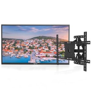 sylvox outdoor tv with wall mount, 55 inch waterproof 4k smart tv, outdoor television support bluetooth wifi for full sunshine areas 2000nits (pool series)