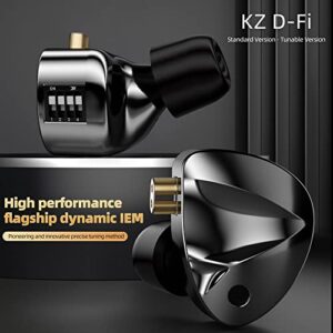 KZ D-Fi in Ear Monitor Headphones Dual-Magnet & Dual-Cavity Dynamic Driver Earphones HiFi Stereo Noise Isolation Earbuds with 4 Tuning Switches for Audio Engineers, Musicians(No Mic)