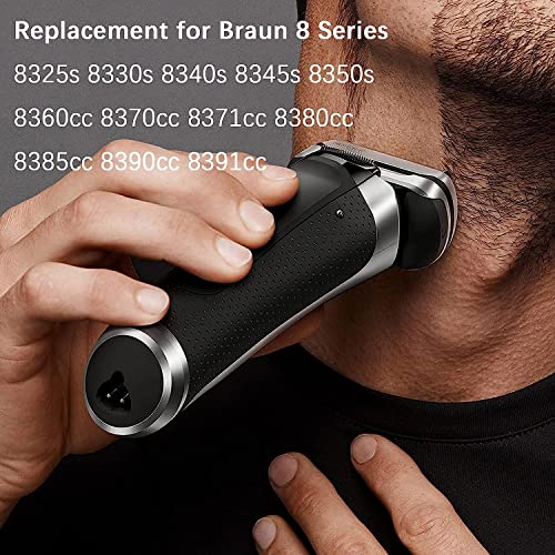 83M Series 8 Replacement Head Compatible with Braun Electric Razor S8 Series 8 Foil & Cutter Replacement Shaver Blades Upgrade Shaving Foil Head for Electric Shaver Model 8370cc, 8340s, 8350s, 8370cc