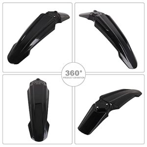 JFG RACING Sur Ron Front Fender,Motorcycle Front Fender Mudguard Plastic for Surron Sur Ron Light Bee X/S Segway X260 X160 Electric Dirt Bike EBike Black