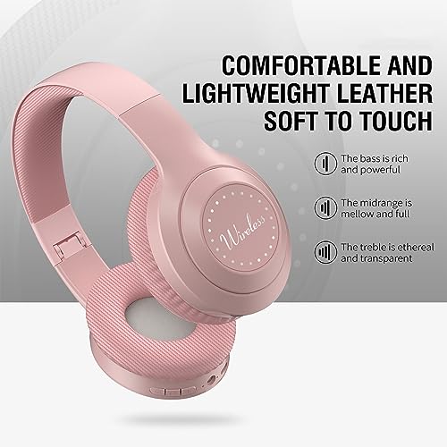 Uscallm Active Noise Cancelling Headphones, Bluetooth 5.3 Hi-Res Stereo Wireless Headphones, 24-Hour Playback time, Memory Foam Ear Cups, Over Ear Headphones for Travel, Home, Office