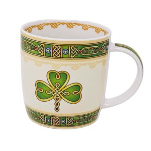 gaelsong ceramic shamrock irish design with green elements coffee tea cup symbol hot drinks kitchenware present housewarming gift st patrck's day