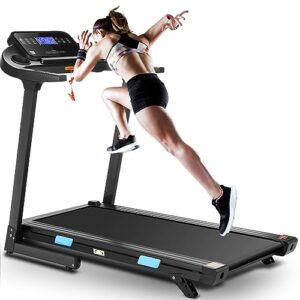 treadmill 300 lb capacity with incline, 51" x 18" ultra-wide running area, max 3.25hp large folding treadmill for home gym, electric walking running machine