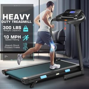 Treadmill 300 lb Capacity with Incline, 51" x 18" Ultra-Wide Running Area, Max 3.25HP Large Folding Treadmill for Home Gym, Electric Walking Running Machine