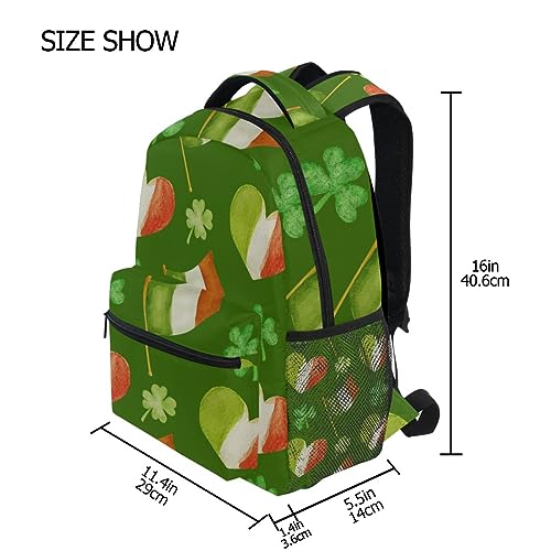 ODAWA St Patricks Day Shamrock Backpack for Boys 6-8 Backpack School Teens