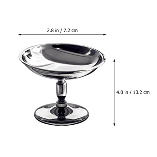 Angoily ice cream bowl stainless cup stainless steel cups metal dessert cup stainless fruits salad cup food container fruit containers ice cream holder snack cup stainless salad cup fine