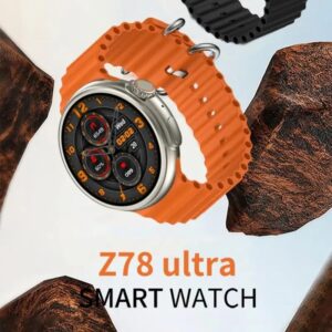 Z78 Ultra Smart Watch 1.52'' HD AMOLED Wireless Charger NFC Bluetooth Call Outdoor Adventure Compass AI Vocie Sport Smartwatch (Gray)